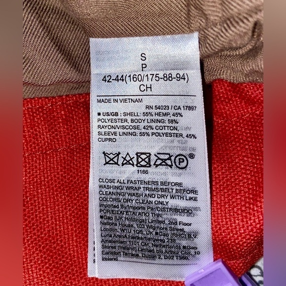 Women’s Banana Republic dune red hemp blend crop Amelia flight Jacket size small - Picture 4 of 16